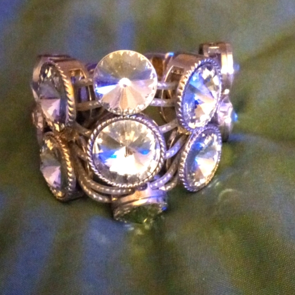Silver crystal bracelet